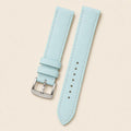 Turquoise Blue Epsom Leather Watch Strap leather watch strap, flat lay
