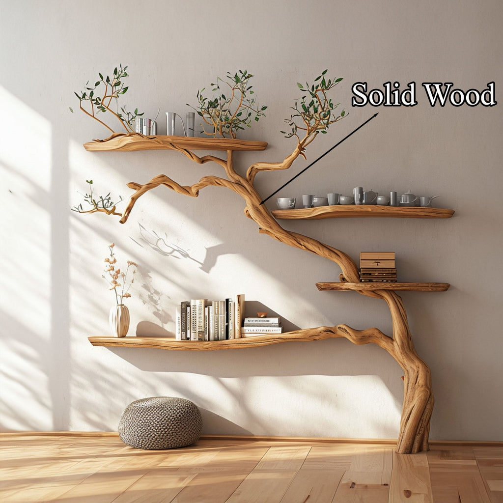 Tree Branch Floating Shelves Montessori Wall Mount Bookshelf - view 3