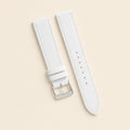 White Sailcloth Rubber Watch Strap leather watch strap, flat lay