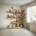 Handmade Natural Wood Tree Bookshelf for Kids and Baby Room
