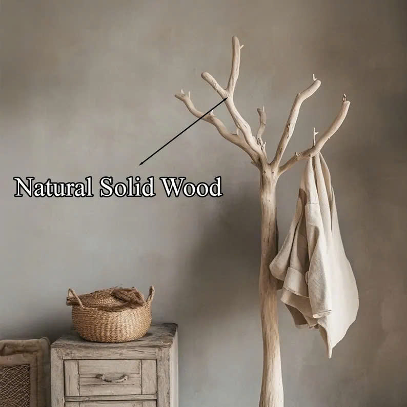 Driftwood Tree Branch Coat Rack with Natural Branch Hooks - view 3
